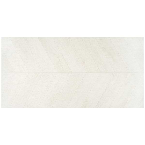 Kenridge Chevron White 24x48 Wood Look Matte Porcelain Tile