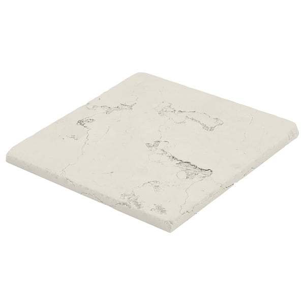 Bianco Perlino 8x8 Tumbled Marble Tile