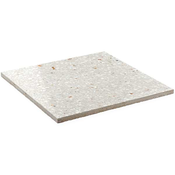 True Terrazzo Dove Gray 16x16 Polished Terrazzo Tile