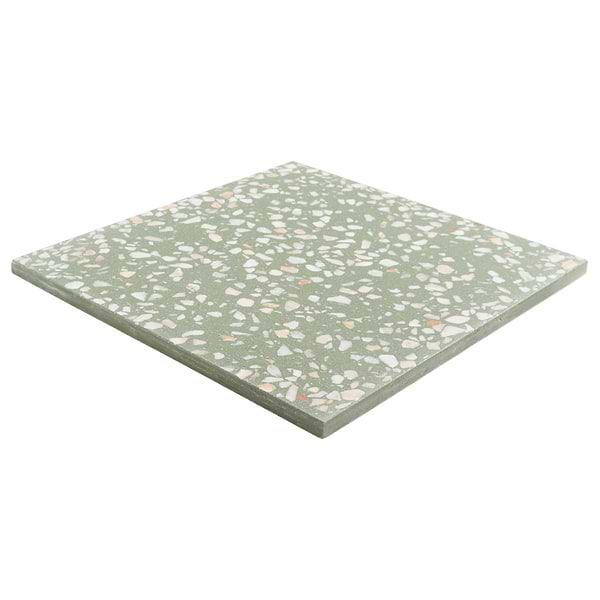 True Terrazzo Lisbon Green 16x16 Polished Terrazzo Tile