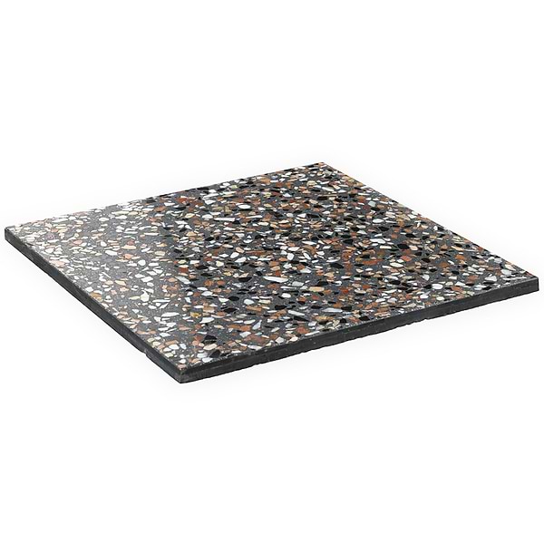 True Terrazzo Domino Gray 16x16 Polished Terrazzo Tile