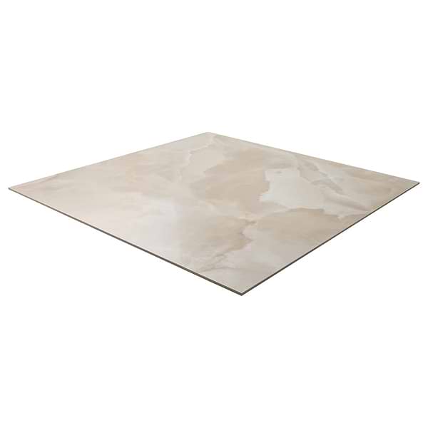 Harmonyx Coconut White 48x48 Onyx Look Satin Porcelain Tile in Warm White, View 8, open zoomed image