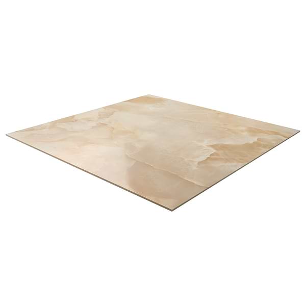 Harmonyx Champagne Beige 48x48 Onyx Look Satin Porcelain Tile in Beige, View 8, open zoomed image