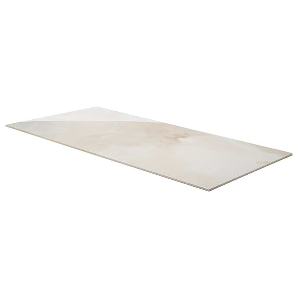 Harmonyx Vanilla White 24x48 Onyx Look Polished Porcelain Tile in Warm White, View 8, open zoomed image