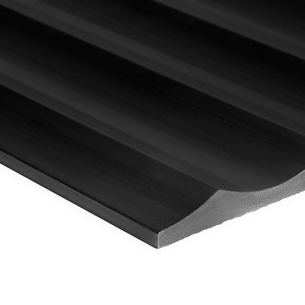Stonework Fluted Black Jade 12x24 Dimensional Honed Marble Tile