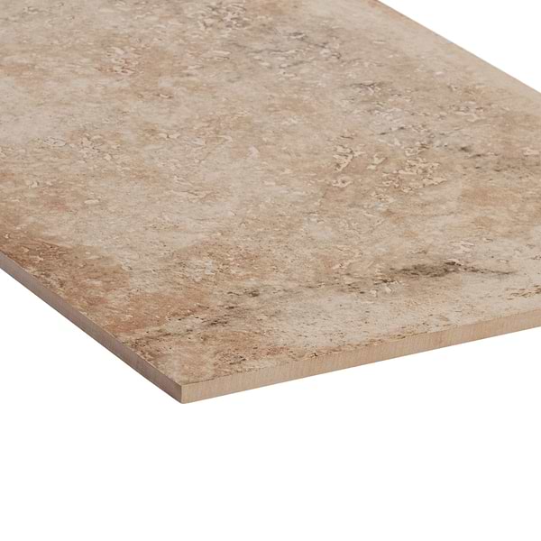 Seville Delfi Dark Beige 12x24 Travertine Look Matte Porcelain Tile