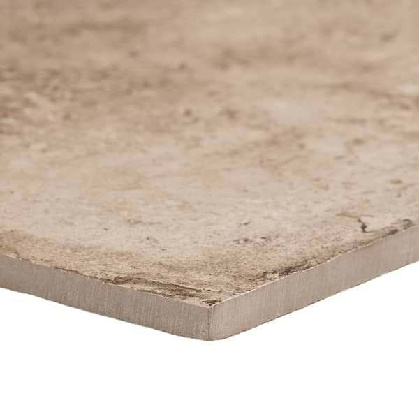 Seville Delfi Dark Beige 24x24 Travertine Look Matte Porcelain Tile