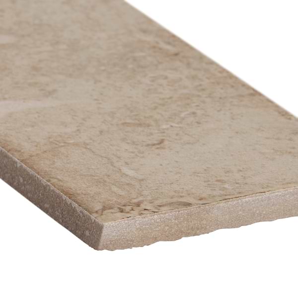 Sample-Seville Delfi Dark Beige 3x12 Travertine Look Matte Porcelain Tile