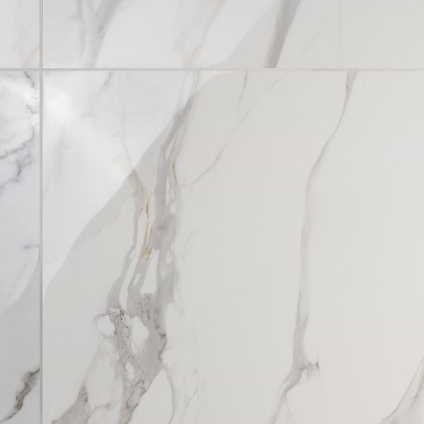 Minera Aurora Gold 48x48 Marble Look Polished Porcelain Tile