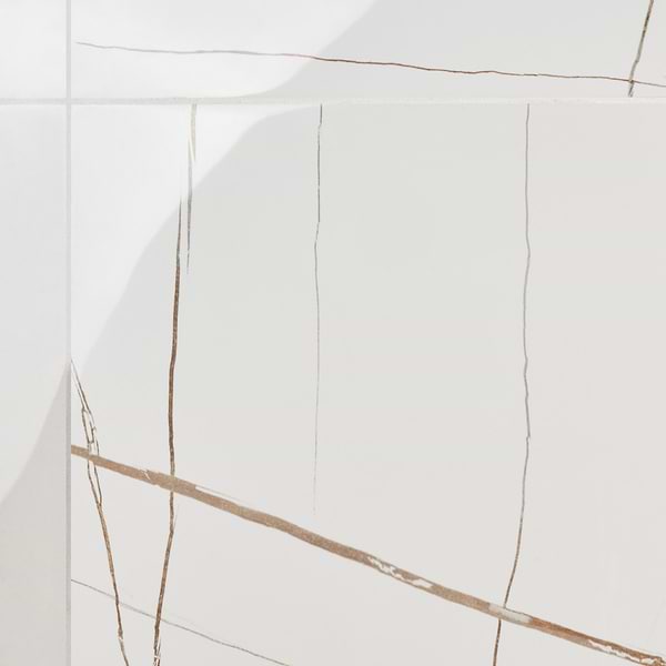 Minera Sahara Blanco White 48x48 Marble Look Polished Porcelain Tile