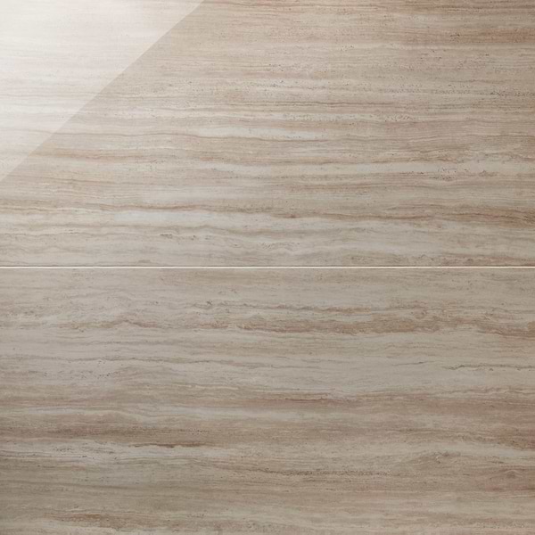 Nashville Beige 24x48 Travertine Look Polished Porcelain Tile