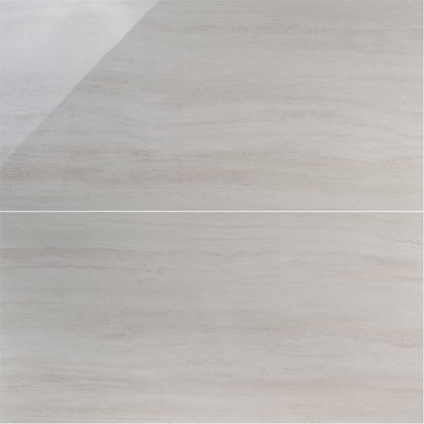 Nashville White 24x48 Travertine Look Polished Porcelain Tile