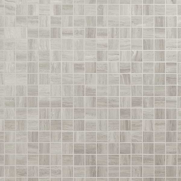 Nashville Gray 2x2 Travertine Look Matte Porcelain Mosaic Tile