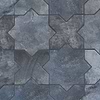 Parma Denim Blue Matte Star and Denim Blue Matte Cross 6&quot; Terracotta Look Porcelain Tile