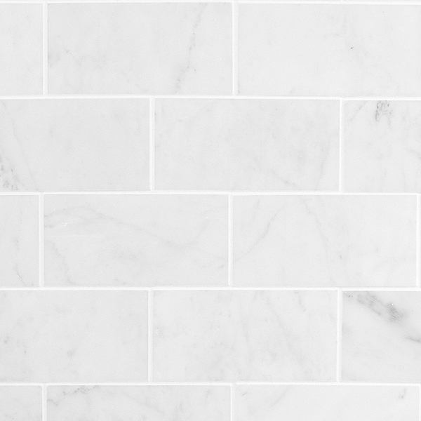 Sample-Bianco Carrara 3x6 Polished Marble Tile