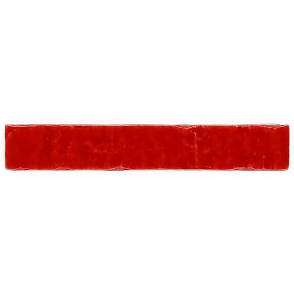 Wabi Sabi Crimson Red 1.5x9 Glossy Ceramic Tile