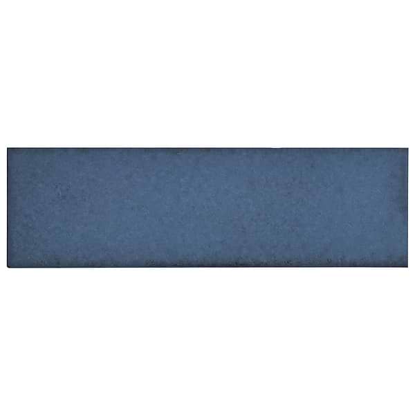 Color One Steel Blue 2x8 Glossy Lava Stone Tile