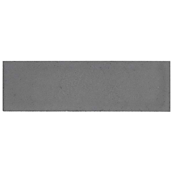 Color One Fossil Gray 2x8 Glossy Lava Stone Tile 