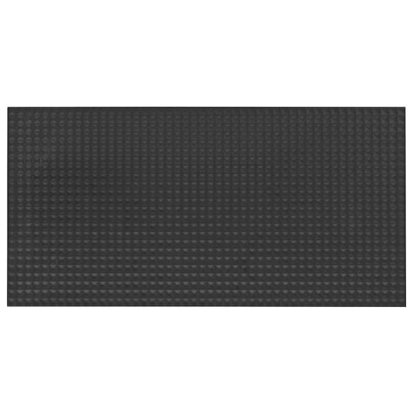 Kinzie Waffle Charcoal Black 8x16 Textured Matte Ceramic Tile in Charcoal, View 5, open zoomed image