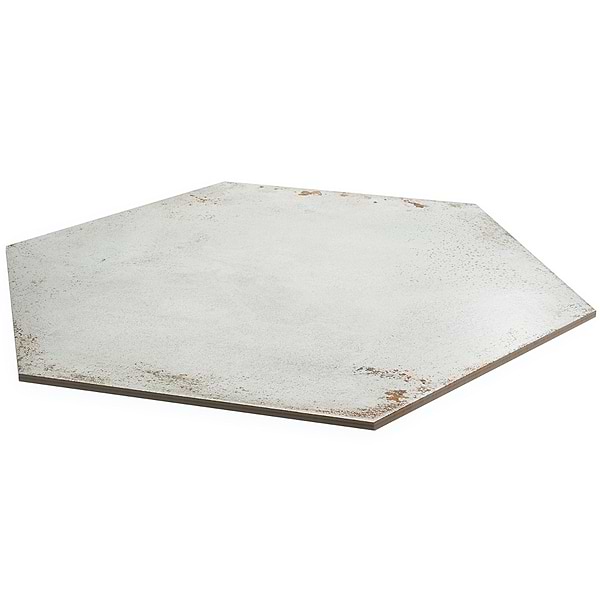 Angela Harris Flatiron White 20" Large Hexagon Matte Porcelain Tile
