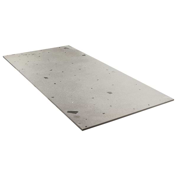 Kobe Cement Smoke Gray 24x48 Terrazzo Look Matte Porcelain Tile