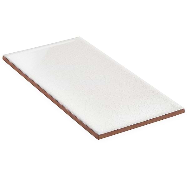 Seaside Cotton White 4x8 Crackled Glossy Ceramic Tile