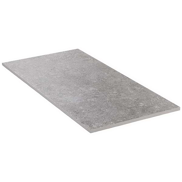 New Rock Fossil Dark Gray 12x24 Chiseled Limestone Look Matte Porcelain Tile 