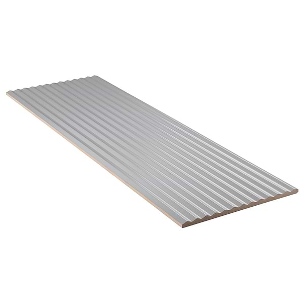 Mod Lunar Gray 12x36 3D Fluted Matte Ceramic Tile 