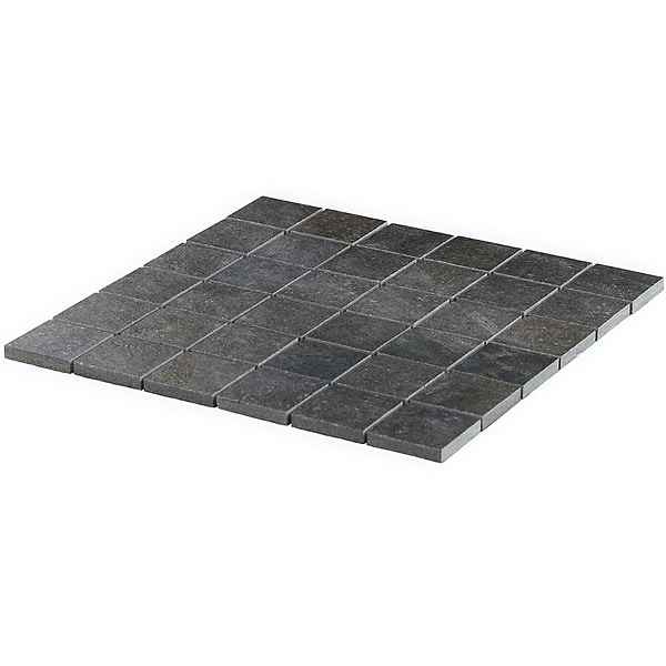 Acadia Charcoal Black 2x2 Limestone Look Matte Porcelain Mosaic Tile