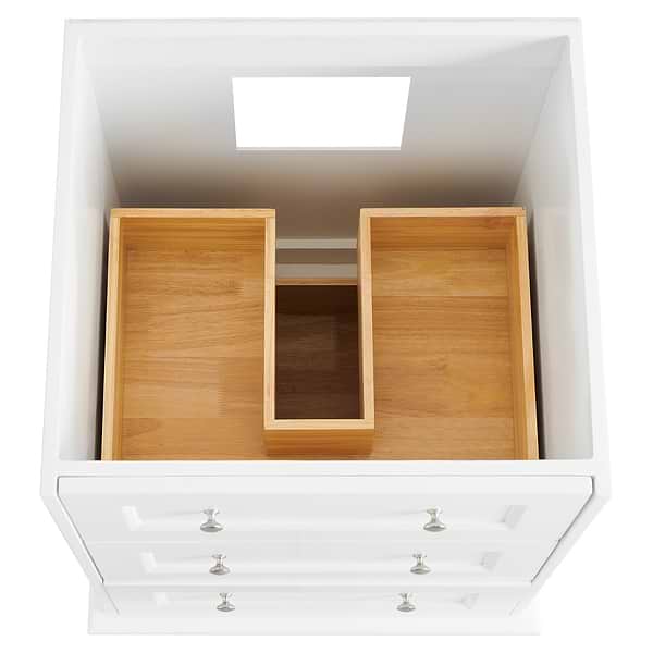 Nora White 24" Single Vanity with Pure White Quartz Top