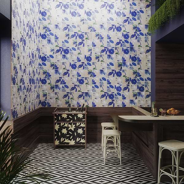 Angela Harris Wilder Portobella Decor 8x8 Mural Matte Porcelain Tile