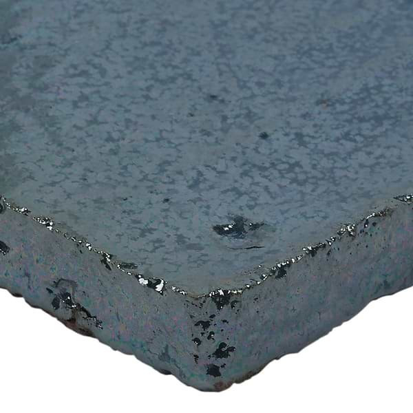 Terra Ember Teal Blue 4x4 Handmade Metallic Crackled Glossy Terracotta Tile in Teal, Blue, View 9, open zoomed image