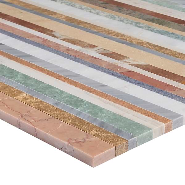 Isla Sunset Multicolor 16x16 Polished Marble Mosaic Tile