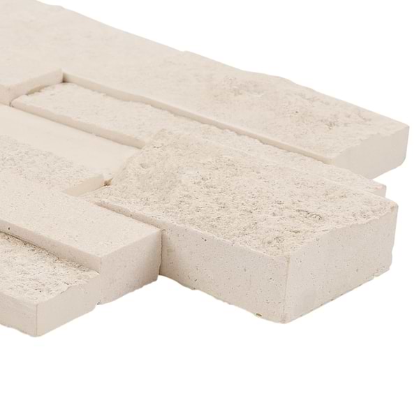 StackStone Ebbor Beige 3D Mixed Finish Limestone Mosaic Tile