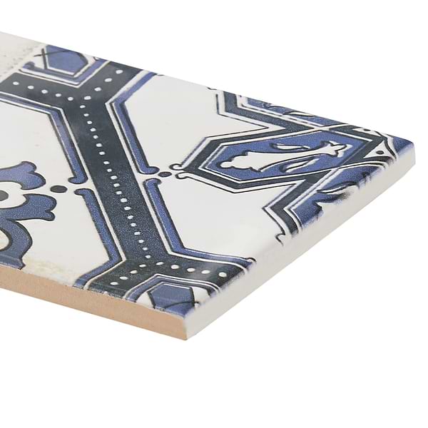 Santa Monica Warm Deco Multicolor 4X12 Polished Ceramic Tile in Multicolored, View 9, open zoomed image