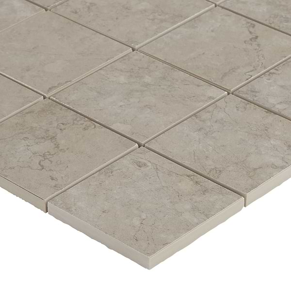 Corretta Warm Gray 3x3 Matte Porcelain Mosaic Tile in Gray, View 9, open zoomed image