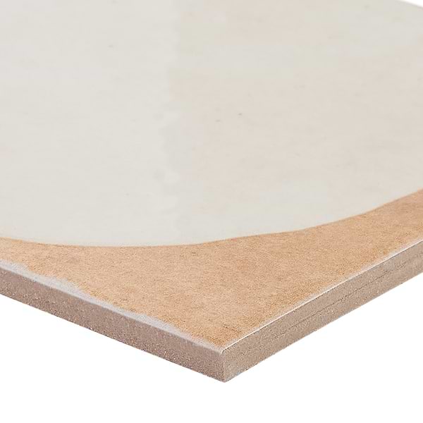 Essa Deco White 6x6 Terracotta Look Polished and Matte Porcelain Tile in White, Terracotta, View 9, open zoomed image