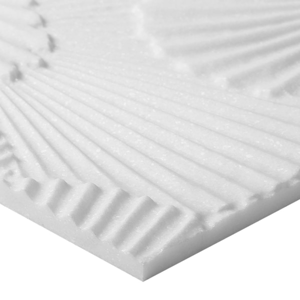 Okeanos Carved White Thassos 16x16 3D Honed Marble Tile