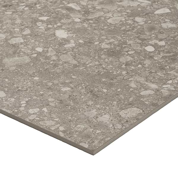 Rizo Taupe Gray 24x24 Terrazzo Look Matte Porcelain Tile