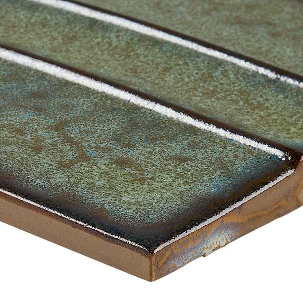 Kinro Garden Green 6x6 Metallic Look Matte Porcelain Tile in Green, View 9, open zoomed image