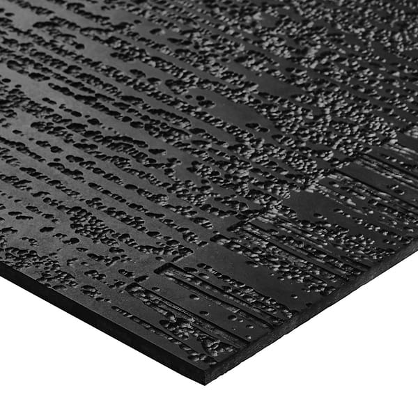 Stretto Carved Black Jade 16x16 Textured Honed Marble Tile in Black, View 9, open zoomed image