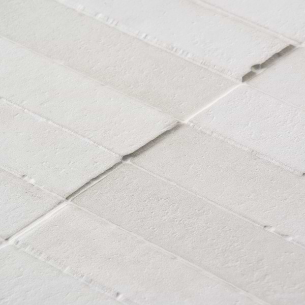 Devi Linen White 16x48 Textured Matte Ceramic Tile