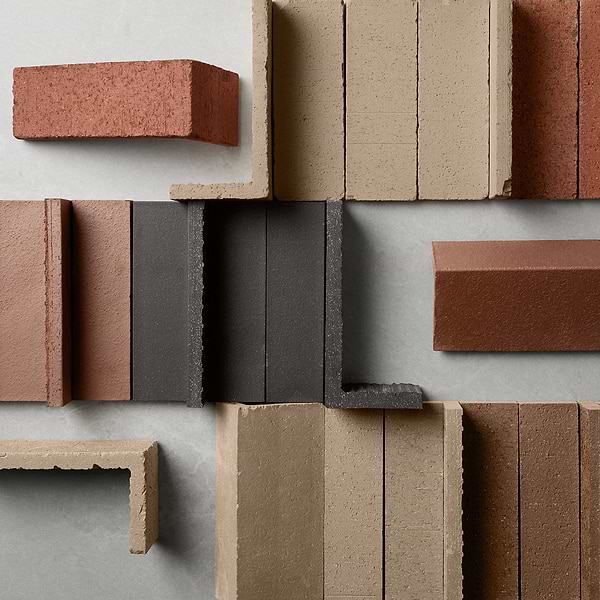 Brownstone Charcoal Black 2x7 Matte Clay Thin Brick Tile