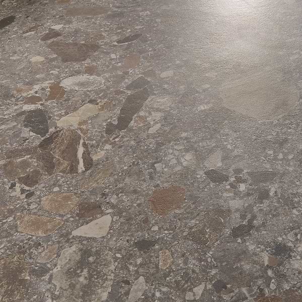 Rizo Fossil Gray 48x48 Terrazzo Look Matte Porcelain Tile