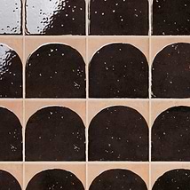 Essa Deco Black 6x6 Terracotta Look Polished and Matte Porcelain Tile