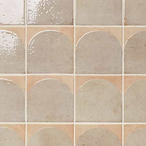 Essa Deco Sand Beige 6x6 Terracotta Look Polished and Matte Porcelain Tile