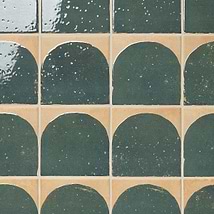 Essa Deco Green 6x6 Terracotta Look Polished and Matte Porcelain Tile