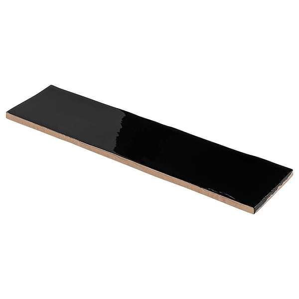 Lancaster Noir Black 3x12 Polished Ceramic Wall Tile