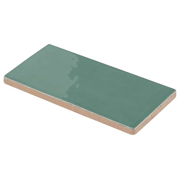 Lancaster Open Seas Green 3x6 Polished Ceramic Wall Tile