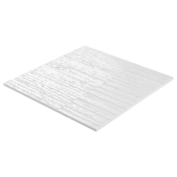 Stretto Carved Thassos 16x16 Textured Honed Marble Tile in White, View 9, open zoomed image